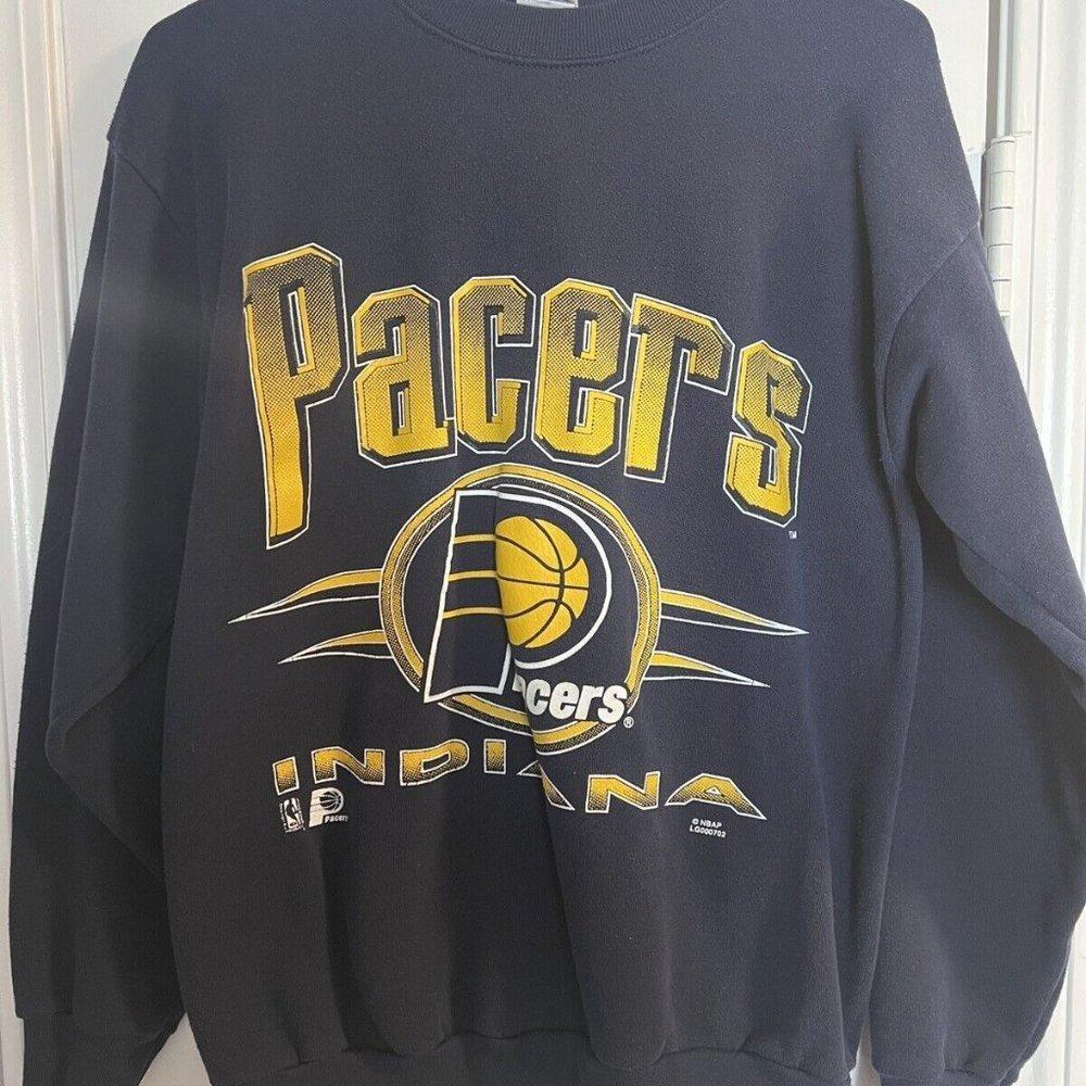 1998 Indiana Pacers Sweatshirt N Ba Basketball Blue Pullover Sweatshirt